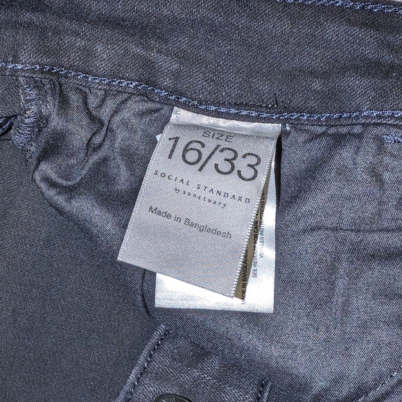 NWT Social Standard by Sanctuary Women's Jeans Slim Straight Stretch Denim Size - Picture 7 of 7